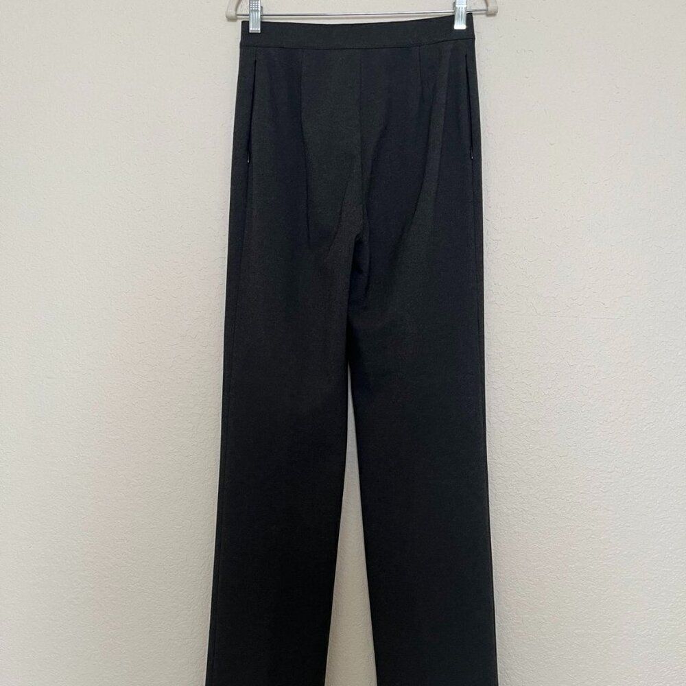 Lafayette 148 New York Grey straight knitted trousers for tall size 4 - Picture 2 of 13